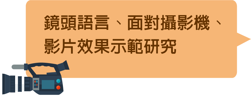 鏡頭語言、面對攝影機及影片效果示範研究